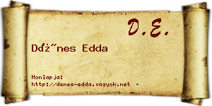 Dénes Edda névjegykártya